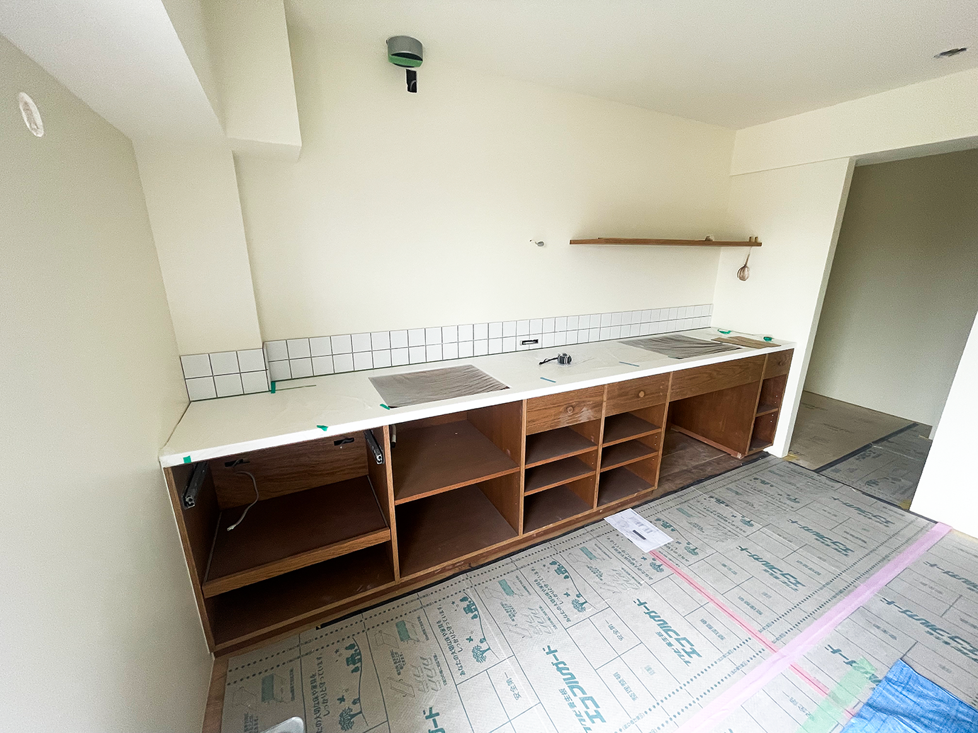 【名古屋市港区K様邸マンションリノベーション】左官・タイル工事